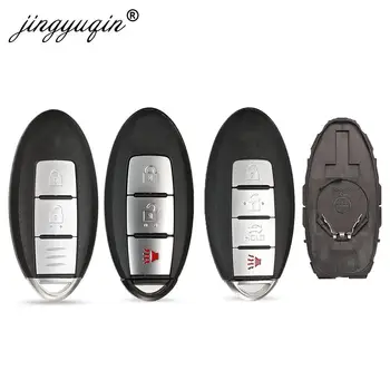 jingyuqin 10tk 2/3/4 Nupud Smart Remote Key Shell Puhul Nissan Rogue Teana Sentra Vastupidi Fob Auto Võti Katta Võtmeta Sisenemine