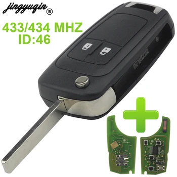 jingyuqin 2/3/4 Nuppu Lihvimata Auto Remote Key DIY jaoks Chevrolet Aveo Cruze Orlando Sõidavad 2 Nupud 433MHz ID46 PCF7931E Kiip