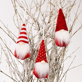 Jõulud -, Plüüš-Silmkoelised Näota Santa Claus Mannekeeni Jõulud Elf Teenetemärgi Uue Aasta Kingitused Xmas Tree Rippuvad Kaunistused