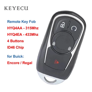 Keyecu Remote Auto Võti Fob 315Mhz HYQ4AA 13506665 13532383, 433Mhz HYQ4EA 13511629 jaoks Buick Encore Regal 2017 2018 2019 2020