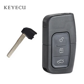 Keyecu Uus Smart Remote Key Shell Case 3 Nupud Ford Focus Mondeo Galaxy S-Max C-Max Kuga 2005 2006 2007 2008 2009 2010