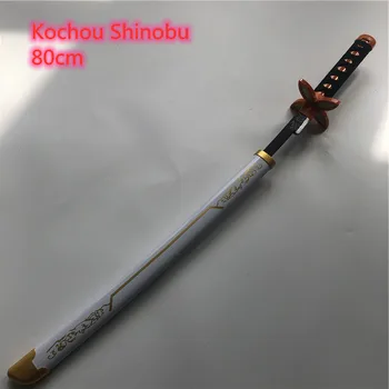 Kimetsu no Yaiba Mõõk Relva Demon Slayer Kochou Shinobu 1:1 Cosplay Mõõgaga Ninja Nuga puidust Relva Prop 80cm