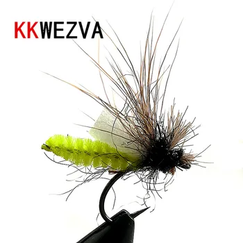 KKWEZVA 18pcs fly kalapüügi lures putukate kuiv ujuvad tüüp putukate sarnane kunstlik lennata sööt Forell sööt kalastustarbed