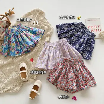 Korea laste õie lühikesed püksid 2022 summer baby pantskirt mood ersatile laste riided, laste riided 90-140