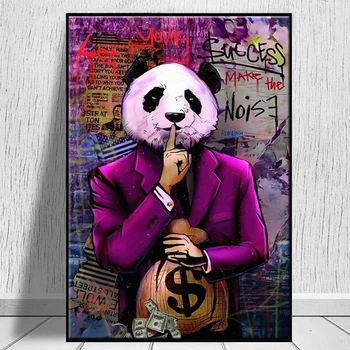 Loomade Lõuend Armas Panda HD Art Plakatid ja Pildid Seina Art Cartoon Pilte lastetoas Kodu Kaunistamiseks Magamistuba Decor