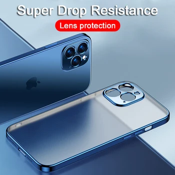 Luksus Katmine Ruudu Raami Silikoon on Läbipaistev Juhul iPhone 11 12 13 14 Pro Max Mini X-XR 7 8 Plus SE 3 Selge tagakaas