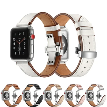 Luksuslik Nahast Rihm Apple watch 6 esiliistu 44mm 40mm iWatch seeria 3 4 5 se Itaalia Nahast Käevõru Apple Watch Band 42mm 38mm