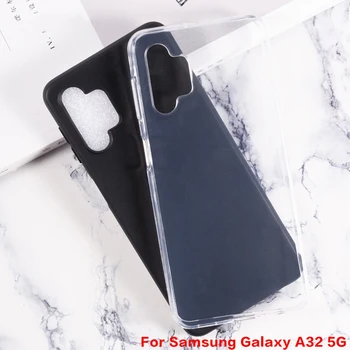 Läbipaistev Telefon Case For Samsung Galaxy A32 5G tagakaas Pehme Must TPÜ Puhul Samsung A32 5G SM-A326B Silikoon Caso Etui
