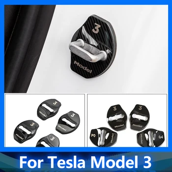 Model3 Auto Ukse Lukk Luku Kate Tesla Model 3 2021 Tarvikud Ukse Lukk Mudeli Kolme Süsinikkiust Alumiiniumisulamist