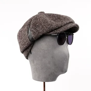 Mood Lamba Nahast Newsboy Mütsid Mens Kalasaba Naised Mehed Briti Kunstnike Müts Pehme Sügis-Talvel Kork Mütsid Casquette