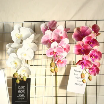 Mood Orhidee tehislilled DIY Kunstlik Butterfly Orchid Siidist Lille Kimp Phalaenopsis Pulm Kodu Kaunistamiseks