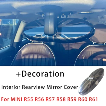 Musta Lipu Interjöör Rearview Mirror Auto Kleebis MINI Cooper S JCW Üks R55 R56 R57 R60, R61 Kaasmaalane Auot Tarvikud
