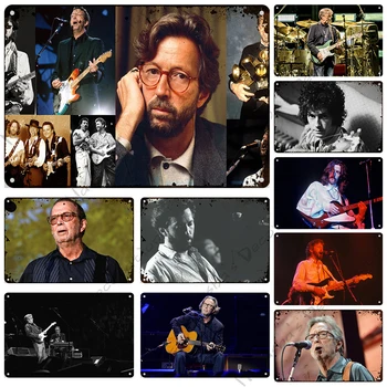 Muusik Eric Clapton Metallist Plakat Retro Plakat Seina Plaat Vintage Metallist Tina Märk Baar Garaaž Kohvik Seina Plaat, Laulja Metallist Märgid