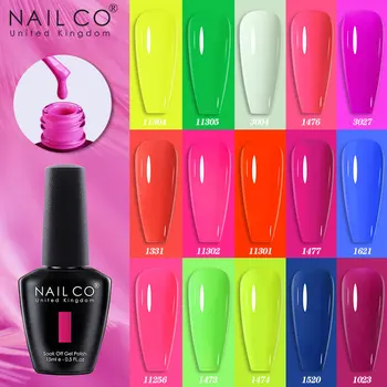 NAILCO Glitter Värvid Küünelakk Vernis Semi lõplik UV-Lakki ja Geeli Küünte poola Küüned Art Maniküür Disainilahenduse TOP BAASI Lakk
