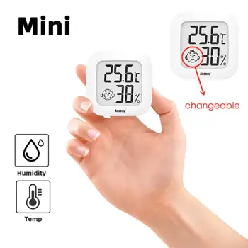 Nutikas Digitaalne Termomeeter Hygrometer Mini LCD Sise-Elektrooniline Niiskuse Mõõtja Temperatuuri Andur Näidik Kodu Ilm Jaam