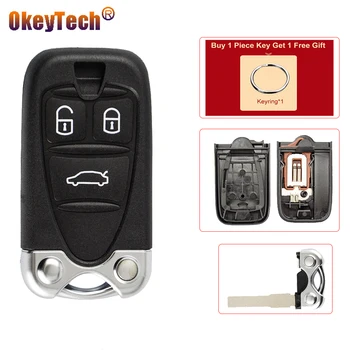 OkeyTech Smart Auto Key Shell FOB Jaoks Alfa Romeo 159 Brera156 Spider 3 Button Remote Key Asendamine Lihvimata Tera Auto Tarvikud