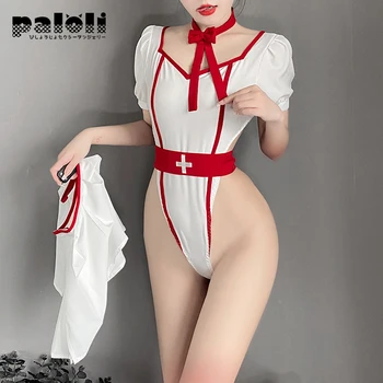 Paloli Backless Sügav V Kaela Naiste Õde Ühtne Näha Läbi Segast Cosplay Kostüüm Tempatation Seksikas Bodysuit Jaapani Määra Uus