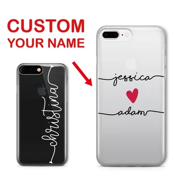 Personaliseeritud Custom Nimi Tekst Pehme Telefoni Case For iPhone 14 14ProMax 14Plus 13Promax 13 12 11