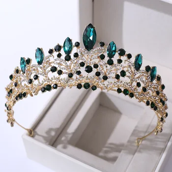 Pulmad Juuksed Tarvikud Crystal Rhinestone Kroonid Kuninganna Printsess Pruudi Diadems Naiste Juuksed Ehted 8 Värvi Barokk Tiaras
