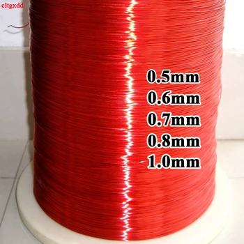 Punane Magnet Wire 0.5 0.6 0.7 0.8 1.0 mm Uusi polüuretaan emailitud traat Emailitud vasktraat 2uew Magnet Coil Lõpetamise 1 merter
