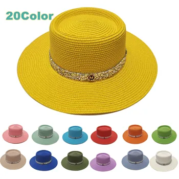 Päike Müts Straw Hat Naised Mehed Prantsusmaa Särav Teemant Bänd Mood Sun Beach Värviline Magus Stiil Tüdruk Fedoras müts Laia Ääreni