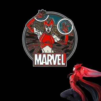 Scarlet Nõid Emailiga Pin Marvel Pin-Metal-Anime Rekvisiidid Wanda Maximoff Ehted Broches Cartoon Sõle Hulgi Kingitus Sõpradele