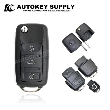 Sest VW on 3 nuppu Flip Remote Key Shell AutokeySupply AKVWF107