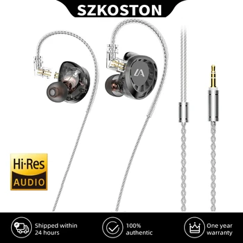 SZKOSTON LF-4 HiFi Kõrvaklapid 1DD+3BA hübriidtehnoloogia Bass Muusika Jälgida Earbuds Sport Müra Tühistamises Peakomplekt koos Mikrofoniga