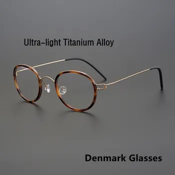 Taani Brändi Ultra-Light Retsepti Ovaalne Prillid Meestele Lühinägevus Sulamist Raam Käsitöö ÜKSKI Kruvi Naised Lugemise Gafas Prillid