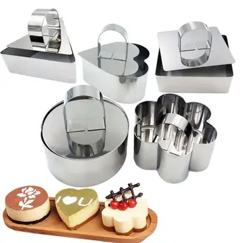 Terasest Hallituse Küpsetamine Tassi DIY Bakeware Vahendid Cupcake Salat Magustoit Die Mousse Ringi Kook Juust Tööriist