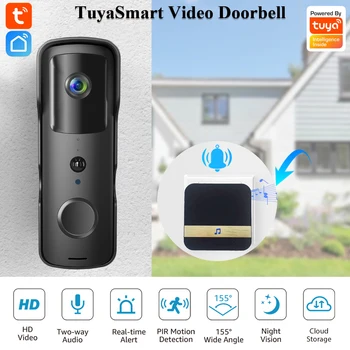 Tuya Video Uksekell-Digital Visual Intercom WIFI väljas Uksekell Veekindel WiFi Uksekell Kaamera Smart Home Security Kaamera