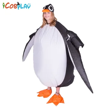 Täispuhutav Pingviin Kostüüm Naised Mehed Täiskasvanud Isiku Karneval Cosplay Kleit Õhkima Sobiks Halloween Xmas Purim Rõivas Etapp Klubi