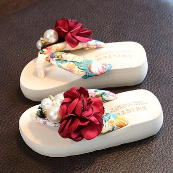 Tüdrukud Rannas Sussid Lastele Õie Sussid Naised Kodus Kingad Kids Fashion Vabaaja Flip-flops Sandaalid 2019 Suvel Mugav