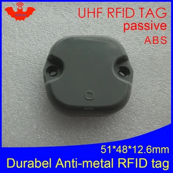 UHF RFID anti-metal tag 915mhz 868mhz Impinj Monza4QT EPCC1G2 6C 51*48*12.5 mm kaubaaluse vastupidav ABS smart card passiivse RFID-kiipide