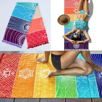 USA Rainbow Beach Matt Mandala Tekk Seina Riputamise Tapestry Triip Rätik Jooga