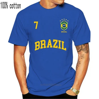 Uus 2019 Mood T-Särk Meestele, Suvel Stiilis T-Särk Brasiilia T-Särk Number 7 (Tagasi) Brasiilia Soccers Meeskond Roosa T-Särk