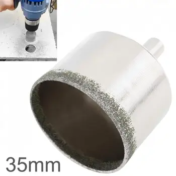 Vastupidav 35mm Teemant Kaetud Core Auk Nägi Drill Bit Kit Tools Klaasi Puurida Auk Avaja Plaadid, Klaas, Keraamika