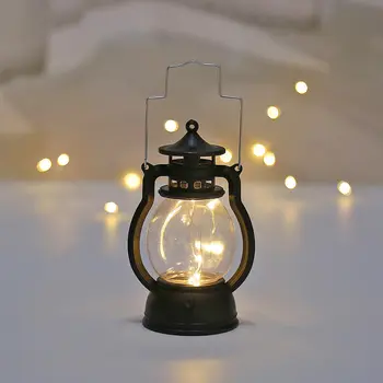 Vintage Laterna Retro Disain LED Rippuvad Õli Lamp Akuga Dekoratiivsed Kodu Puhkus jõulukinke