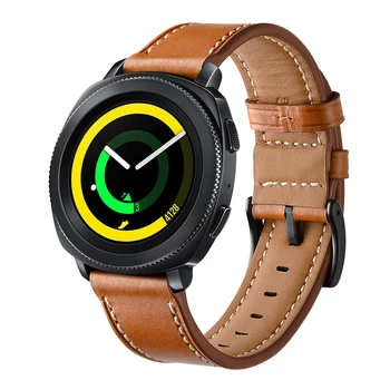 Watchband Samsung Galaxy Vaadata Aktiivne 2 40mm 44mm Bänd 20mm naturaalsest Nahast Käepaela rihma Käik sport käevõru vöö