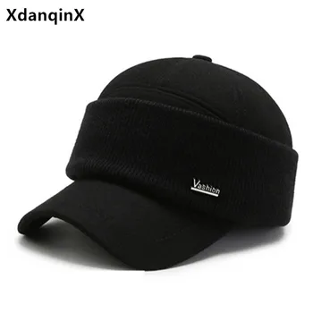 XdanqinX talvel meeste soe müts, paks baseball caps meeste kõrvaklapid mütsid vanem isa müts Uus vabaaja kaubamärke müts snapback kork