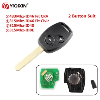 YIQIXIN 2 Button Remote Key Sobiks 315/433Mhz Kiip ID46/ID48/ID8E Honda Accord Element CR-V, HR-V Odyssey Civic Shuttle